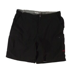 Gillz Mens Hybrid Swim Shorts 2XL Black Cargo Pockets Flex Stretch Trunks